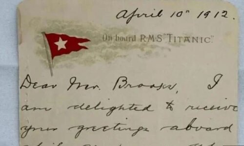 ٹائی ٹینک حادثے میں زندہ بچ جانیوالے مسافر کا خط 11 کروڑ روپے سے زائد میں فروخت