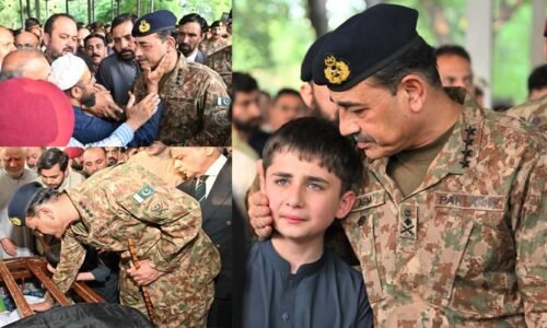 لیفٹننٹ کرنل ظہیرعباس طوری کے صاحبزادے کی نماز جنازہ ادا کر دی گئی