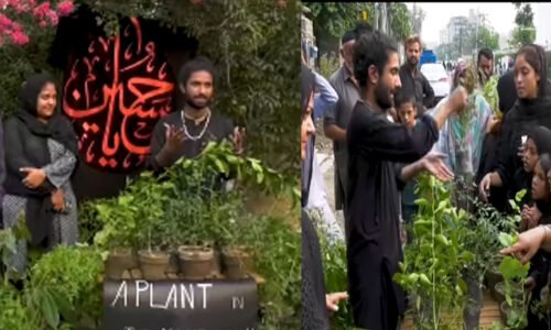 لاہوری شہری کا انوکھا اقدام: محرم میں “پودوں کی سبیل” لگا کر ماحول دوستی کا پیغام