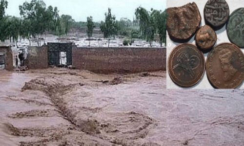 سیلابی ریلوں سے صدیوں پرانے نایاب سکوں کا خزانہ مل گیا